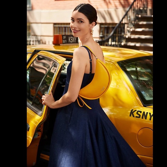 ♠️💃 kate spade NY Women’s Denim Bow-Waist Dress, Indigo (403) - Picture 7 of 11